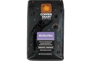 Copper Moon Dark Roast Whole Bean Coffee, Sumatra Blend, 2 Lb