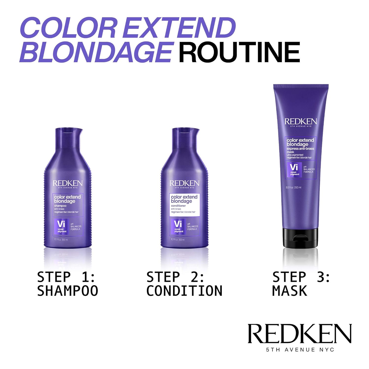 Redken Color Extend Blondage Color Depositing Purple Shampoo | For Blonde Hair | Neutralizes Brassy Tones In Blonde Hair | With Salicylic Acid | 10.1 Fl Oz, 10 fl. oz: Premium Beauty