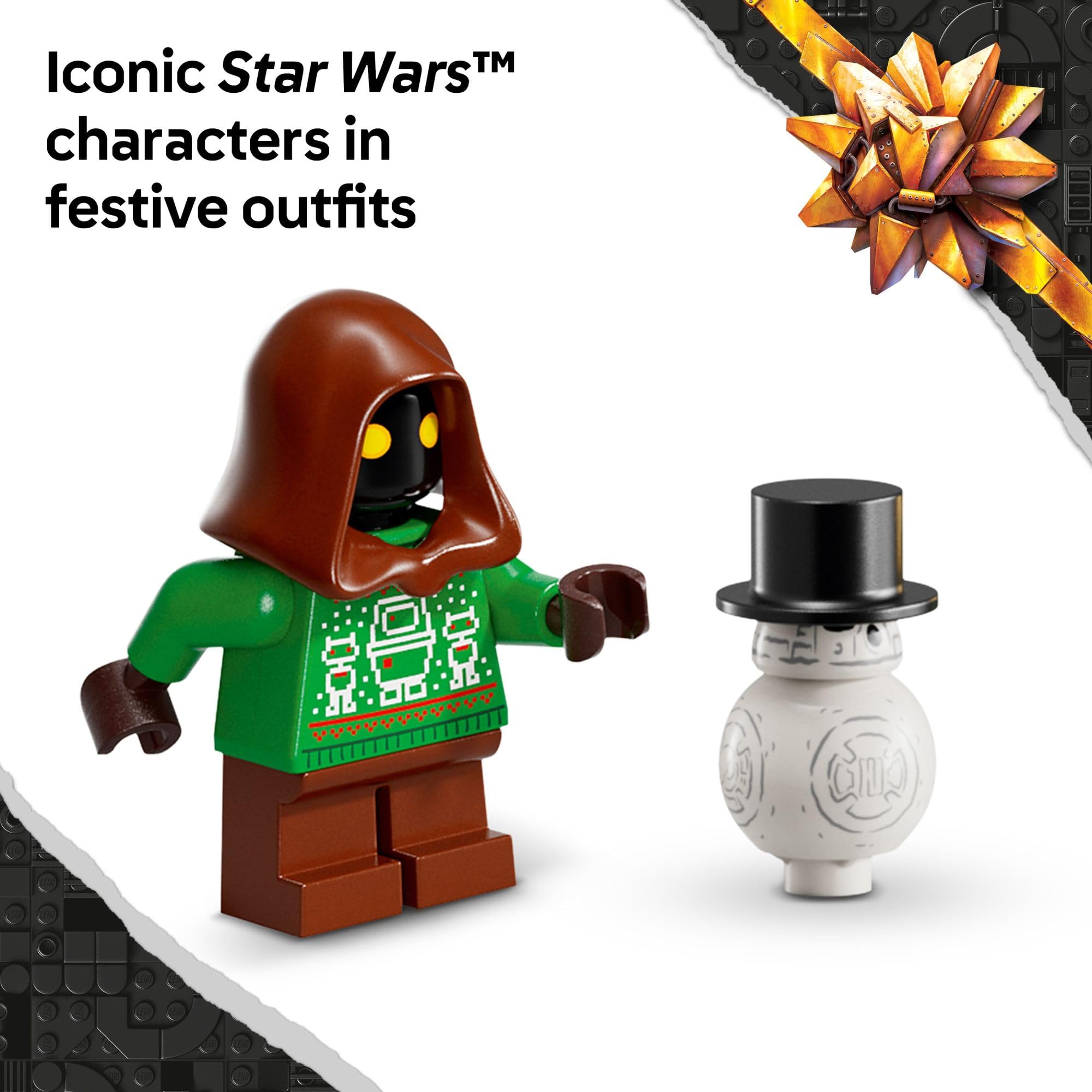 LEGO Star Wars Advent Calendar 2025 Kids Toy - Holiday Countdown Playset with 24 Toys for Boys & Girls, Ages 6+ - Includes C-3PO & BB-8 Minifigures - Star Wars Gift Idea for Christmas - 75418