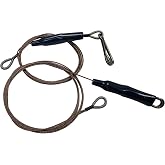 PLAYACTION Braid Trolling Harness Leader Cable Rig-60 inches-2pk-Stainless Steel-Camo Color-7x7 49 Strand-Offshore Saltwater Fishing for Big Game-Great for Toothy Fish
