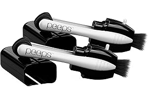 CarbonKlean Peeps Eyeglass Lens Cleaner - Efficient and Durable Carbon Microfiber Technology - Exclusively Used by NASA - 500 Uses (Black, 2 Pack)