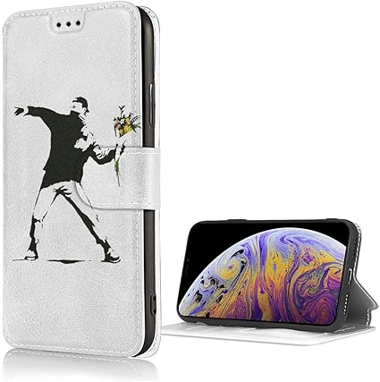 Amazon バンクシー ストリート Banksy Street Iphone8ケース Iphone7ケース 手帳 Iphone7 8カバー カード入れ スタンド機能 財布型 内蔵マグネット 高級puレザー Tpu 全面保護 高耐久 オシャレ メンズ レディース手帳型 カバー ケース カバー 通販