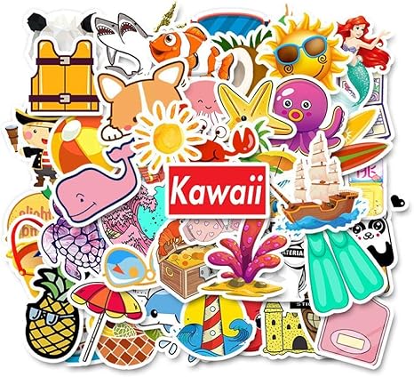 Amazon Co Jp 50ピースステッカー お洒落漫画ステッカー防水装飾ステッカー荷物車スーツケース用ステッカー おしゃれ スマホ Az071 ホーム キッチン