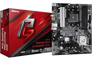 ASRock B550 Phantom Gaming 4 AC Supports 3rd Gen AMD AM4 Ryzen™ / Future AMD Ryzen™ Processors Motherboard