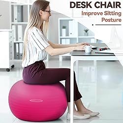 Fitvids Anti-Burst and Slip Resistant Exercise Ball