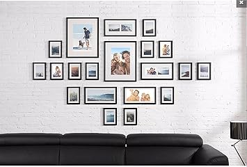 Buy Paper Plane Design Rectangular Classic Wall Photo Frames Wood 51 Cm X 5 Cm X 41 Cm Black Set Of 20 Online At Low Prices In India Amazon In