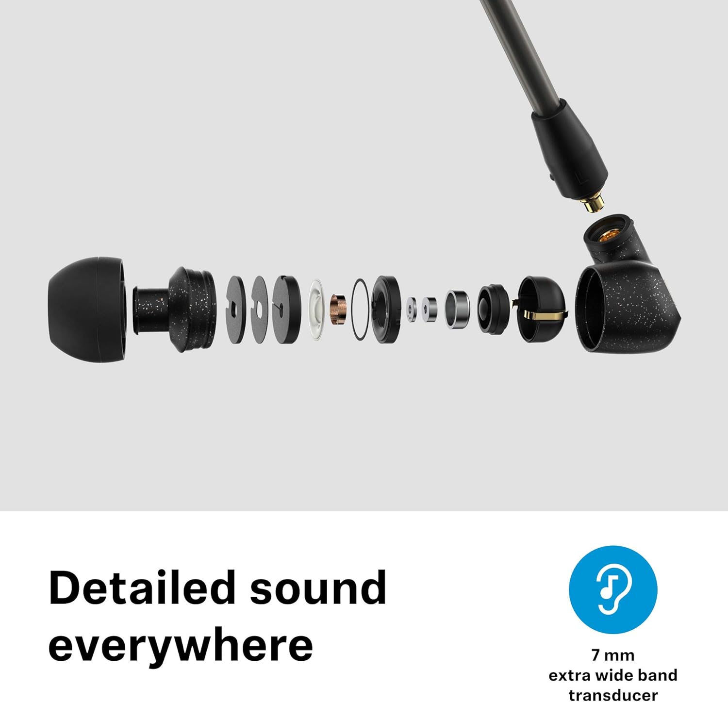 Sennheiser IE 300 In-Ear Audiophile Headphones - Sound Isolating with XWB Transducers for Balanced Sound, Detachable Cable with Flexible Ear Hooks, 2-Year Warranty (Black) - Image 3