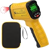 SURPEER Infrared Thermometer Temperature Gun, 2732&deg;F, 50:1 | Pyrometer High IR Temp Measurement Tool for Industrial Furnace Kiln Foundry Metal Casting Welding HVAC