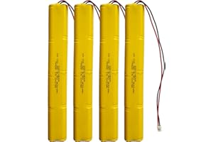 GSUIVEER 9.6V 900mAh Exit Sign Emergency Light Battery Compatible with BBAT0043A BAT9.6V700 BBAT0044A BAA-96 Unitech ELB-B003 ELBB003 Lithonia ELB-B004 ELBB004 OSI OSA228 DANTONA CUSTOM-306-U (4 Pack)