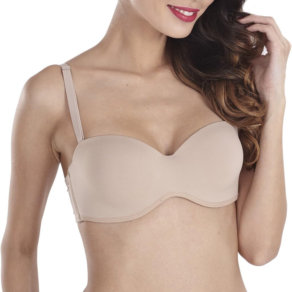 Nanier Women's Strapless Bra with Convertible Straps