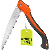 Folding Camping saw 11 Inch - Heavy Duty Pruning Saw with Triple-Cut SK5 Blade, 7 TPI Razor Teeth for Tree Trimming, Wood Cutting, Camping, Bushcraft, and Gardening