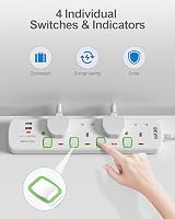 BEVA 3M Extension Lead 4 Way USB A C Ports Wall Mountable 13A 3250W view 4