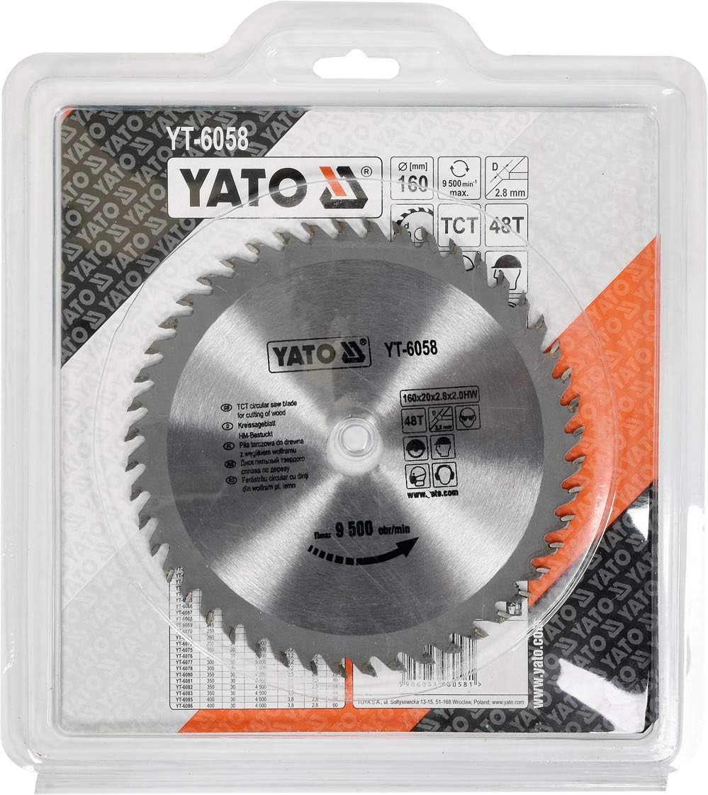 YT Yato Professional 6058-tct-lama of Wood 160 x 48 x 20 mm, siliver - Image 3