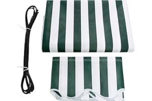 MCombo Patio Awning 12x10 Feet Fabric Replacement Sunshade Canopy for Retractable Awnings