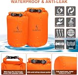 ioutdoor Waterproof Dry Bag 2L Orange Lightweight Compression Sack Kayaking view 2
