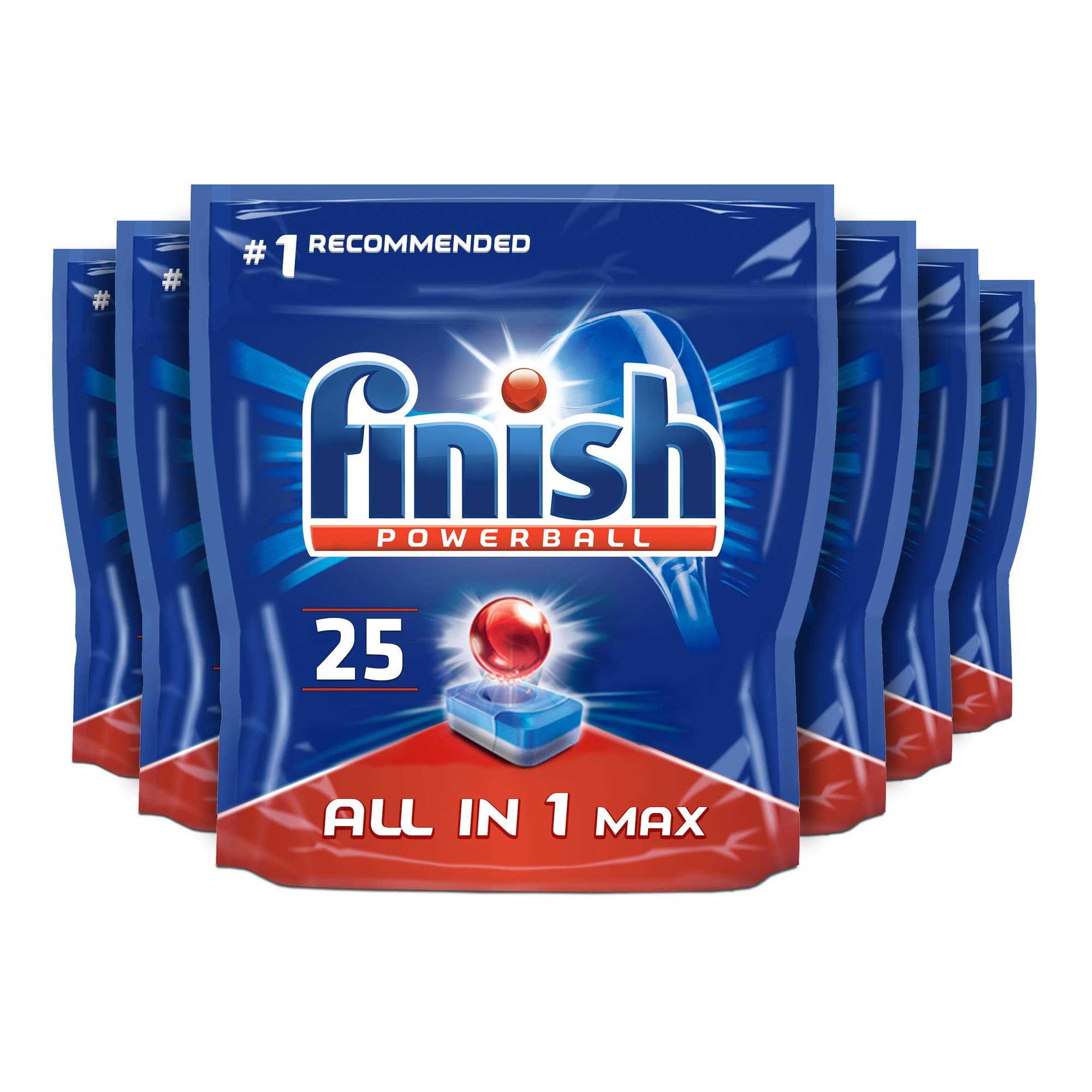 Finish All-in-One Max Dishwasher Tablets, ORIGINAL, Multipack of 6 x 25, Total 150 Tablets