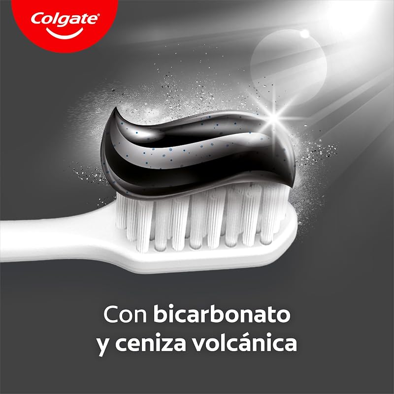 - Pasta de dientes Advanced White con Bicarbonato y Ceniza Volcánica, Pack 12 x 75 ml, Dientes más blancos en 7 días, clínicamente probada para eliminar las manchas superficiales