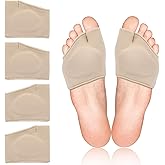 Metatarsal Pads for Men & Women,Ball of Foot Cushion Pain Relief Cushions for Sesamoiditis Metatarsalgia Morton's Neuroma,2 Pairs Fabric Sleeves with Gel Orthotic Inserts(S,Men 4-8.5, Women 5-9.5)