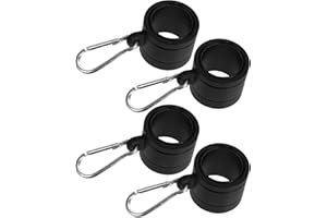 Milisten 4pcs Flag Pole Rotating Rings with Steel Ball Bearings, Outdoor Flagpole Swivel Rings Clips