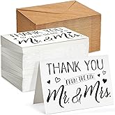 Sustainable Greetings Wedding Gratitude Cards - Bulk Thank You Cards for Wedding & Bridal Shower - Kraft Brown Envelopes - 250gsm Cardstock for Smooth-Writing Greeting Note - Pack of 120, 4 x 6 in