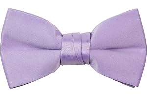 Spring Notion Boys' Pre-Tied Banded Satin Bow Tie, Optional Gift Box