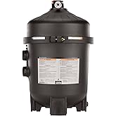 Hayward SwimClear Cartridge Pool Filter with Single Piece Flange Clamp and Multi Element Filtration for Outdoor In-Ground Swimming Pools, Black