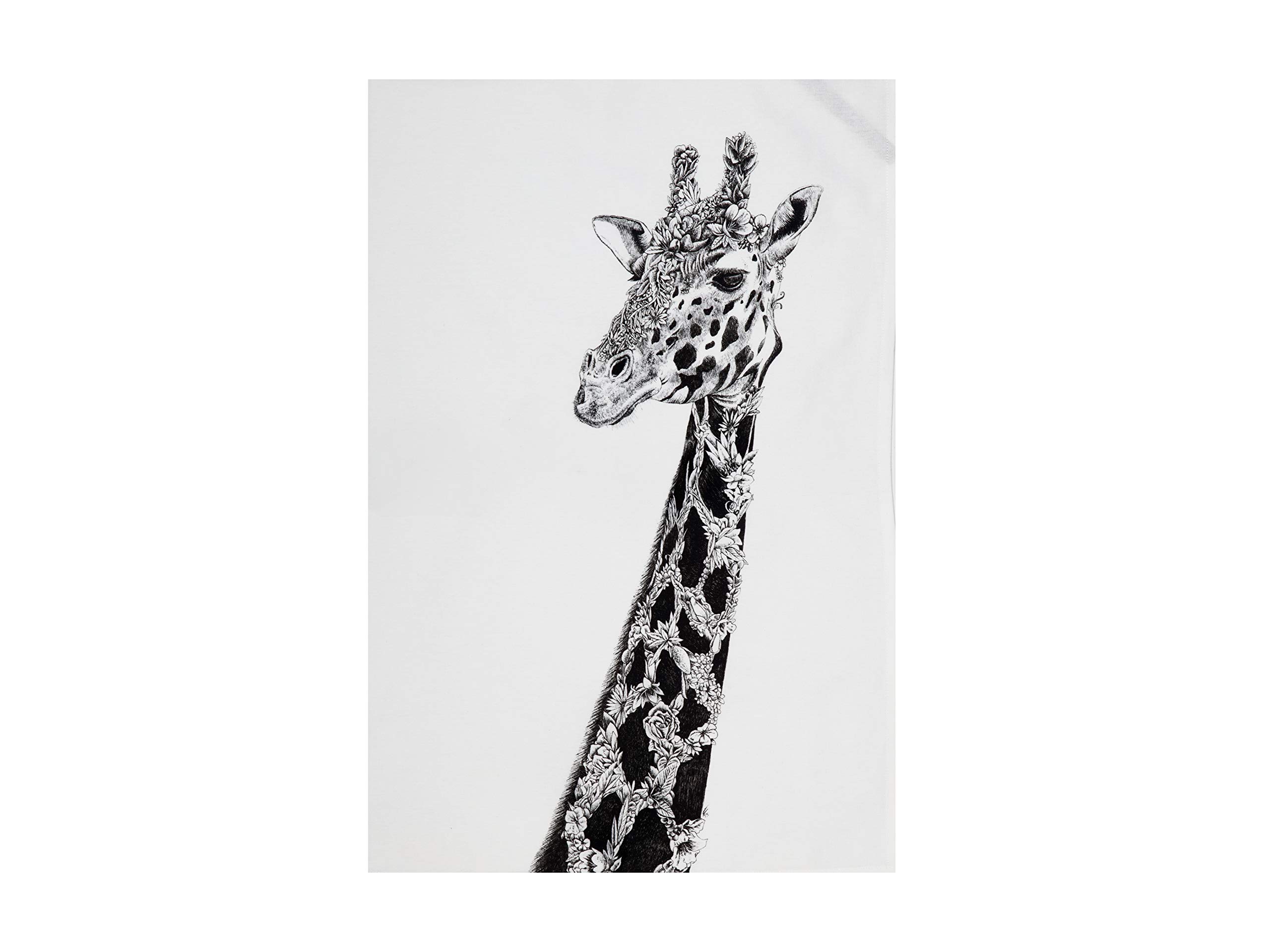 Maxwell & Williams Tea Towel with African Giraffe Design, 100% Indian Cotton, 50 x 70 cm