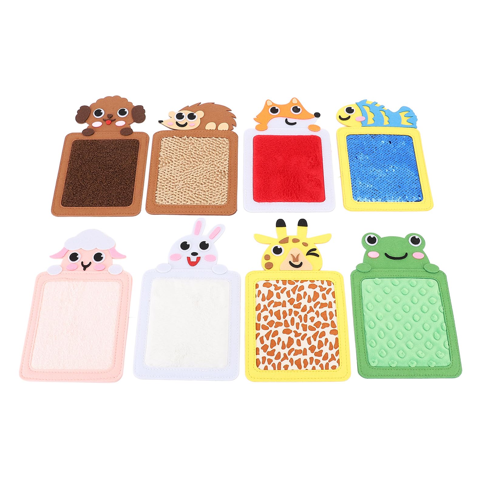 ACOGEDO Sensory Activity Mats Interactive Toy for Children 8pcs Sensory Mats Tactile Wall Panel Assorted Textured Floor Tiles