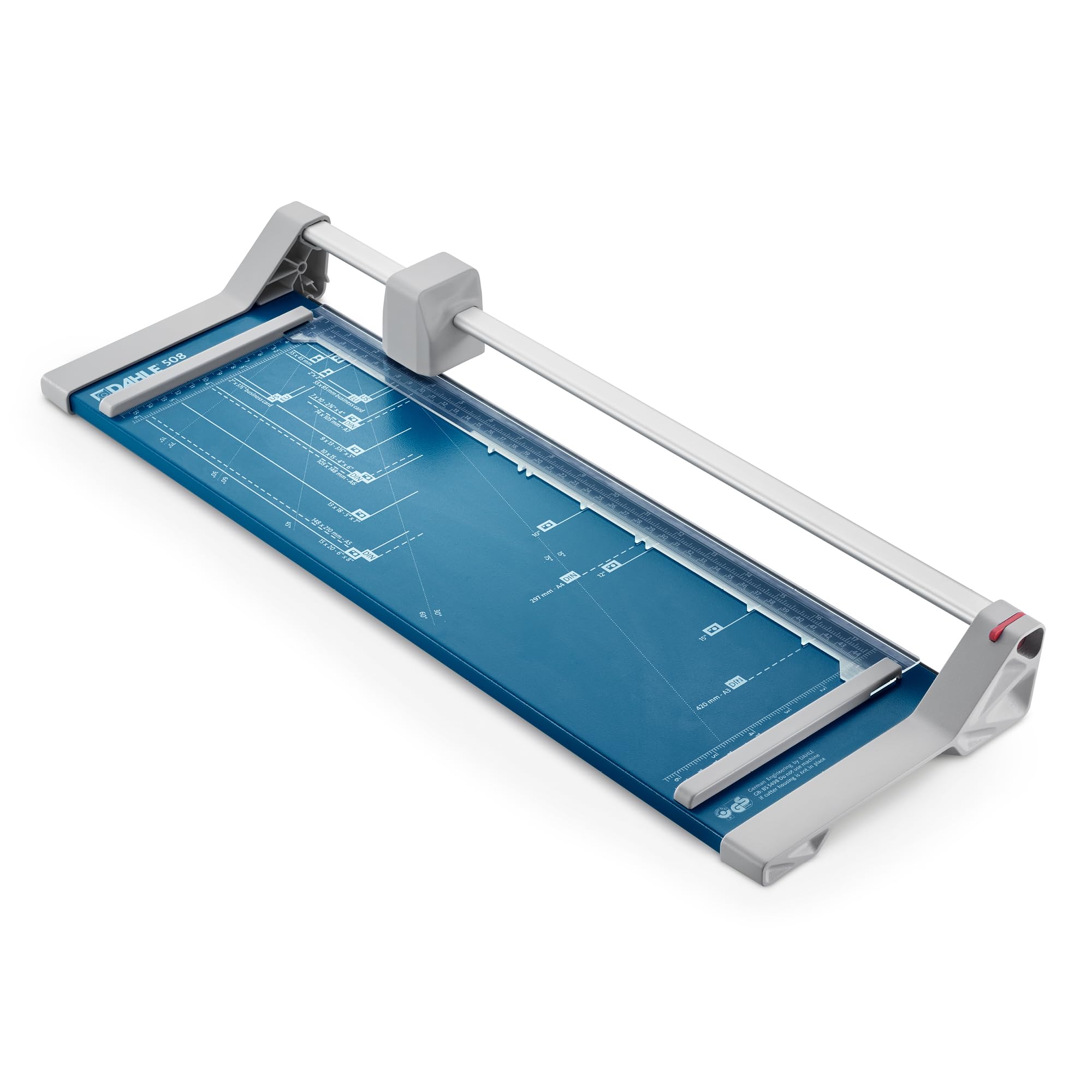 Dahle 508 DIN A3 Self-Sharpening Paper Trimmer Guillotine with Safety Cutting Protection, Blue