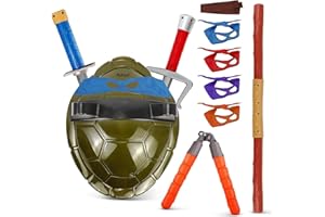 rytopt Turtle Shell Boys Toys Role-Playing Turtle Shell Costume, Kids Halloween Costume for Boys and Girls, Christmas, Carnival, Birthday Party Favors for Kids, Turtle Shell Backpack with Prop Mask