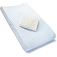 Munchkin Diaper Changing Pad Covers, Fits Standard Contoured Changing Pads, 2 Pack, Blue/White