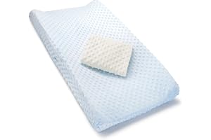 Munchkin Diaper Changing Pad Covers, Fits Standard Contoured Changing Pads, 2 Pack, Blue/White