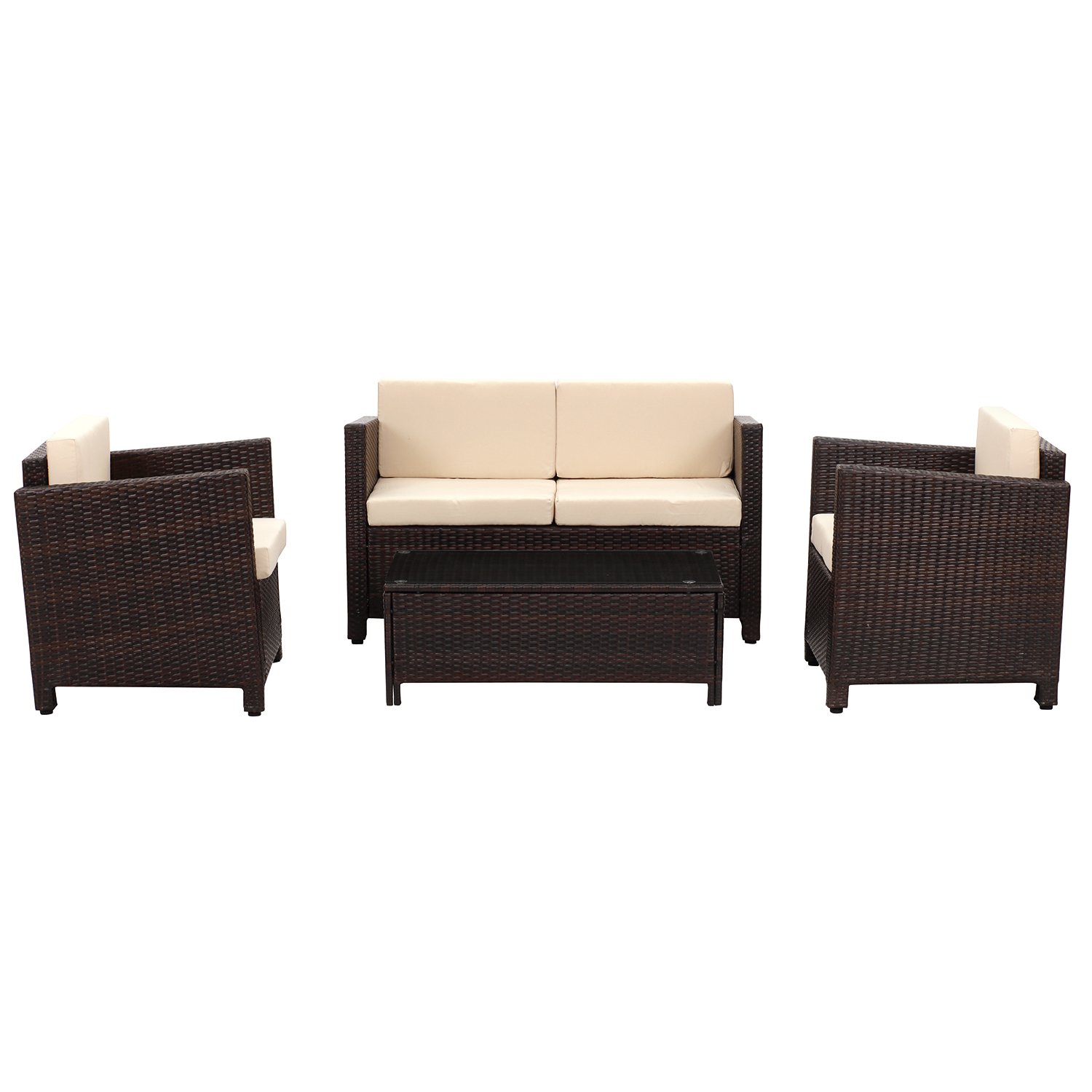 Wisteria Lane Outdoor Patio Furniture Set, 5 PieceSectional Sofa All
