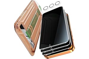 YMHML 3 Pack for iPhone 17 Pro Max Privacy Screen Protector Tempered Glass + 1 Set Camera Lens Protector, 25°Anti Spy, [Top 9H+ Military Grade Shatterproof] [Bubble Free, Auto-Dust Removal]