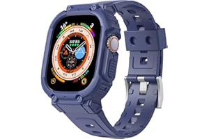 VeveXiao Case with Band Compatible with Apple Watch Ultra 49mm band with Case, Bumper Case Rugged Protective Case with Strap Bands for iWatch Ultra 49mm Mens Womens Strap
