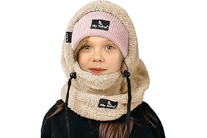 Shy Velvet Balaclava Ski Mask for Kids,Children's Warm Fleece Hat for Boys Girls Waterproof Ski Mask