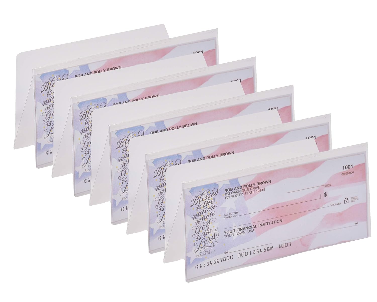 Buy Clear Inserts for Checkbook Cover 5 Piece Trifold Divider for