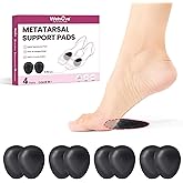 Welnove Metatarsal Pads for Women Men - Drip-Shape - Leather Ball-of-Foot Cushions for Forefoot Support - Soft Ball of Foot Pads for Metatarsalgia, Morton’s Neuroma, Fit for High Heels,Shoes(Size：S)