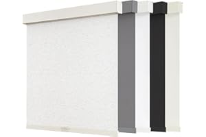 AOSKY Blackout Roller Shades Cordless Blinds for Windows, Free-Stop Shades with Valance, Thermal Insulated Fabric, UV Protection, Blinds for Home and Office (34" W x 72" H, Linen Beige