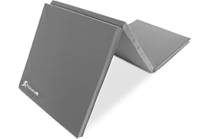 ProsourceFit Tri-Fold Folding Thick Exercise Mat 6’x2’ with Carrying Handles for MMA, Gymnastics Core Workouts