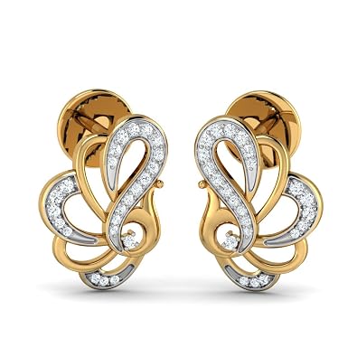 Buy Belle Diamante 14kt Yellow Gold And Diamond Stud Earrings