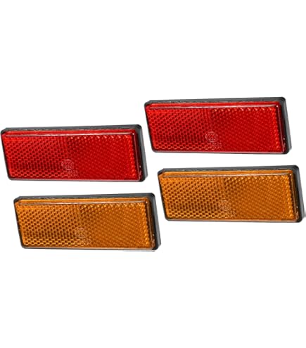 10-Pack Reflective Safety Stickers For Cars - Blue, Self-Adhesive, 10.6cm X 2.3cm