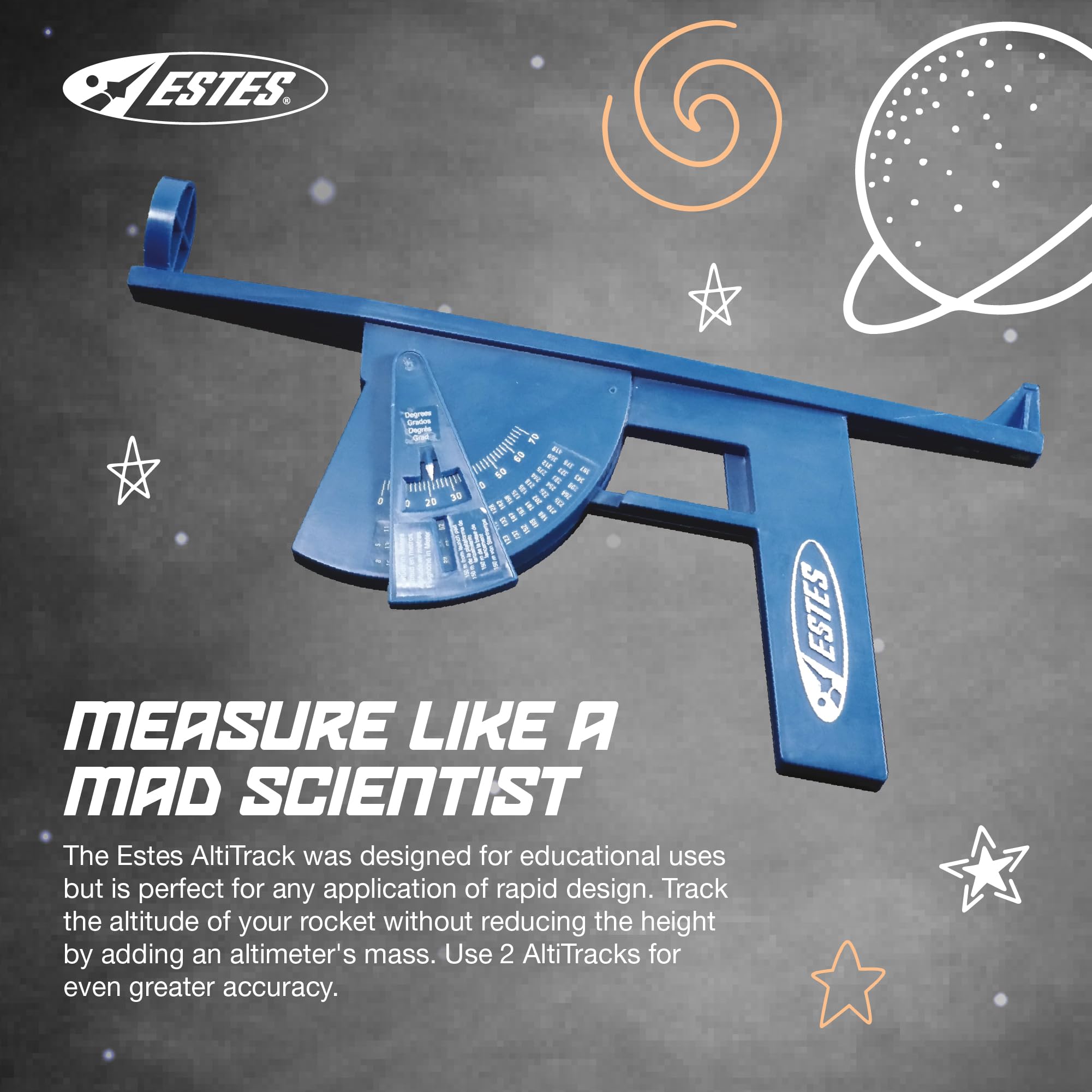 Estes 2232 Altitrack, Model-Rocket Altitude-Tracker Device, Rocket Model Kit Accessories for Ages 10+
