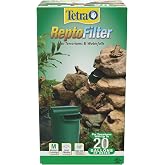 Tetra ReptoFilter, Terrarium Filtration, Keeps Water Clear | For Waterfalls and Turtle, Newt &amp; Frog Terrariums Up To 20 Gallons, 3-Stage Filtration Helps Keep Water Clear &amp; Removes Odors