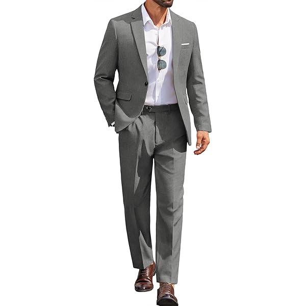 Slim Fit Men Suit Micro Textured Weave 2 Bottoni Notch Colletto - Foto 7