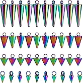 COGCHARGER Spike Charm Pendants Cone 304 Stainless Steel Charm with Jump Ring Golden for Jewelry Necklace Necklace Earring Making Crafts