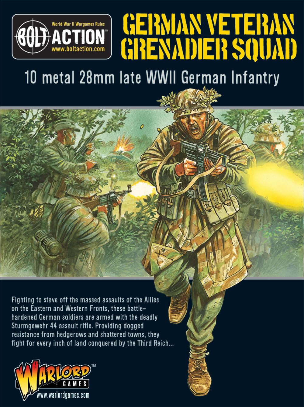 Warlord Games German Army Veteran Grenadier Squad - 28mm Scale Metal Miniatures for Bolt Action Highly Detailed World War 2 Miniatures