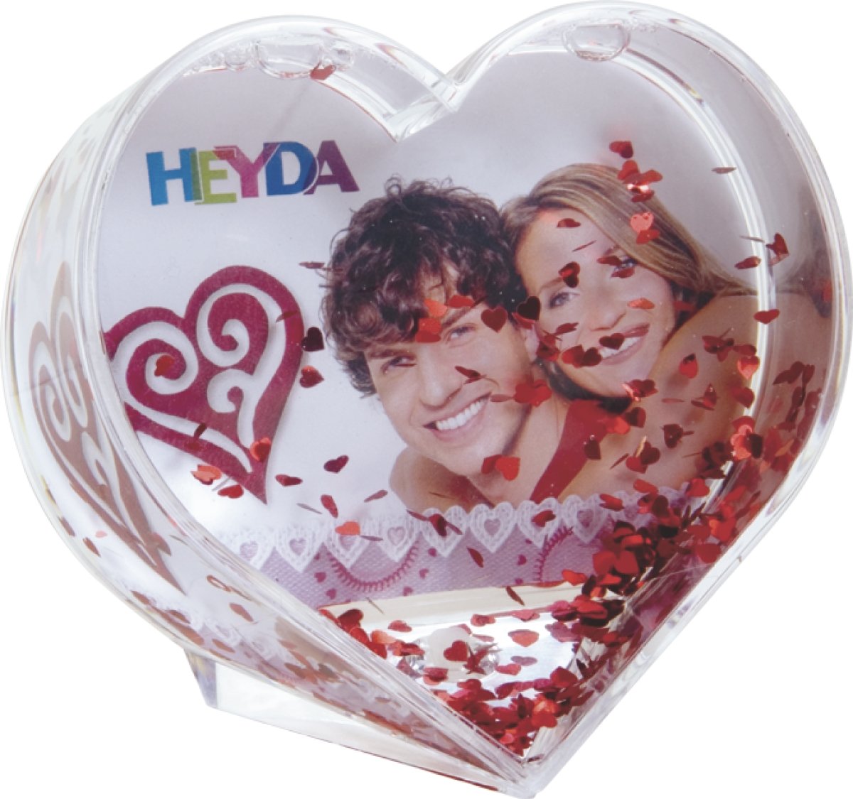 Photo Snow Globe Heart Shape 'Flitterherz' for Customising