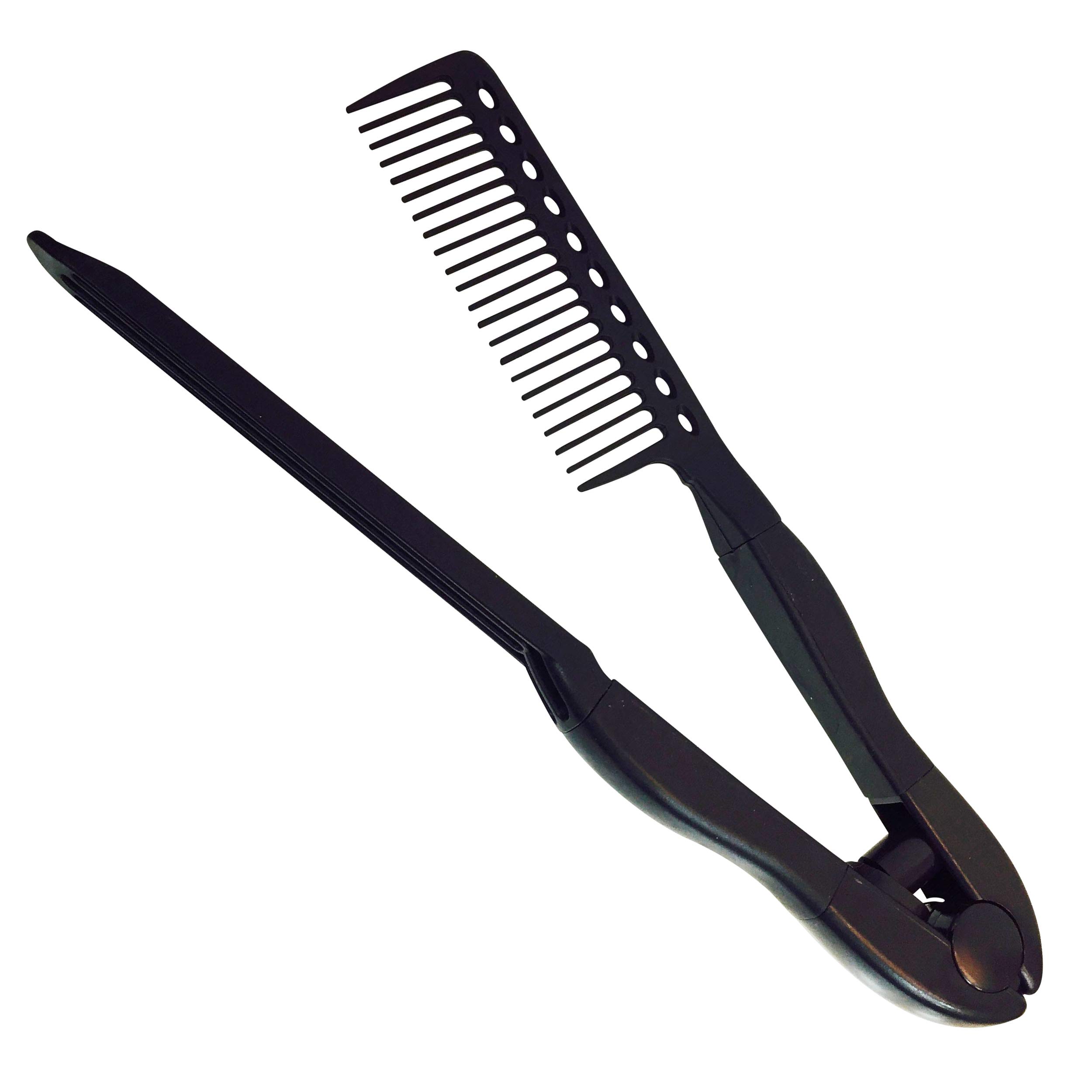 Professional Hairdresser Straightening Comb with Sectioning Holes - Mini Hair Straightener - Beard Straightener for Men/Hair Straightener Brush for Women - Suitable for Afro Hair