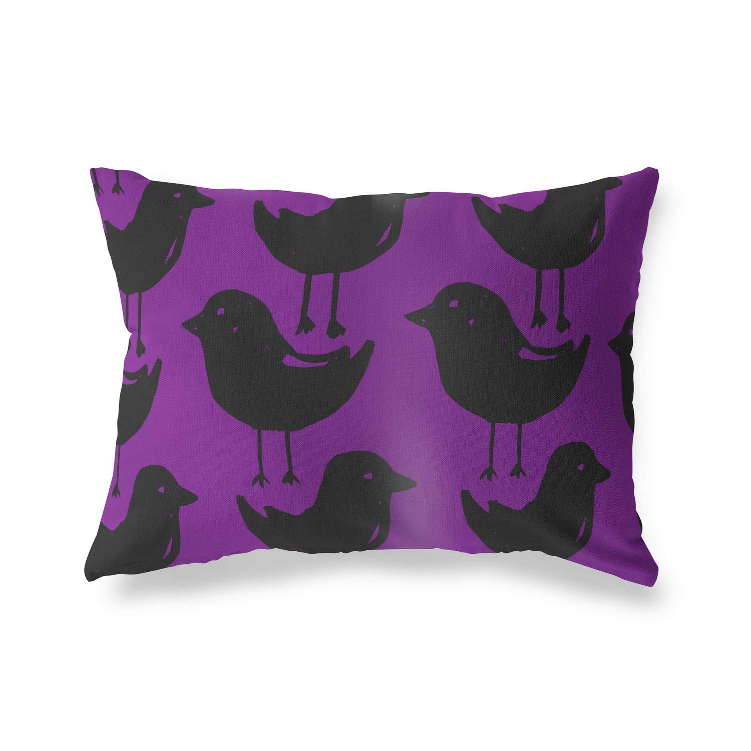 BonaMaison Decorative Cushion Cover, Purple-Black Throw Pillow Covers, Home Decorative Pillowcases for Livingroom, Sofa, Bedroom, Size: 45X60 Cm - Designed and Manufactured in Turkey